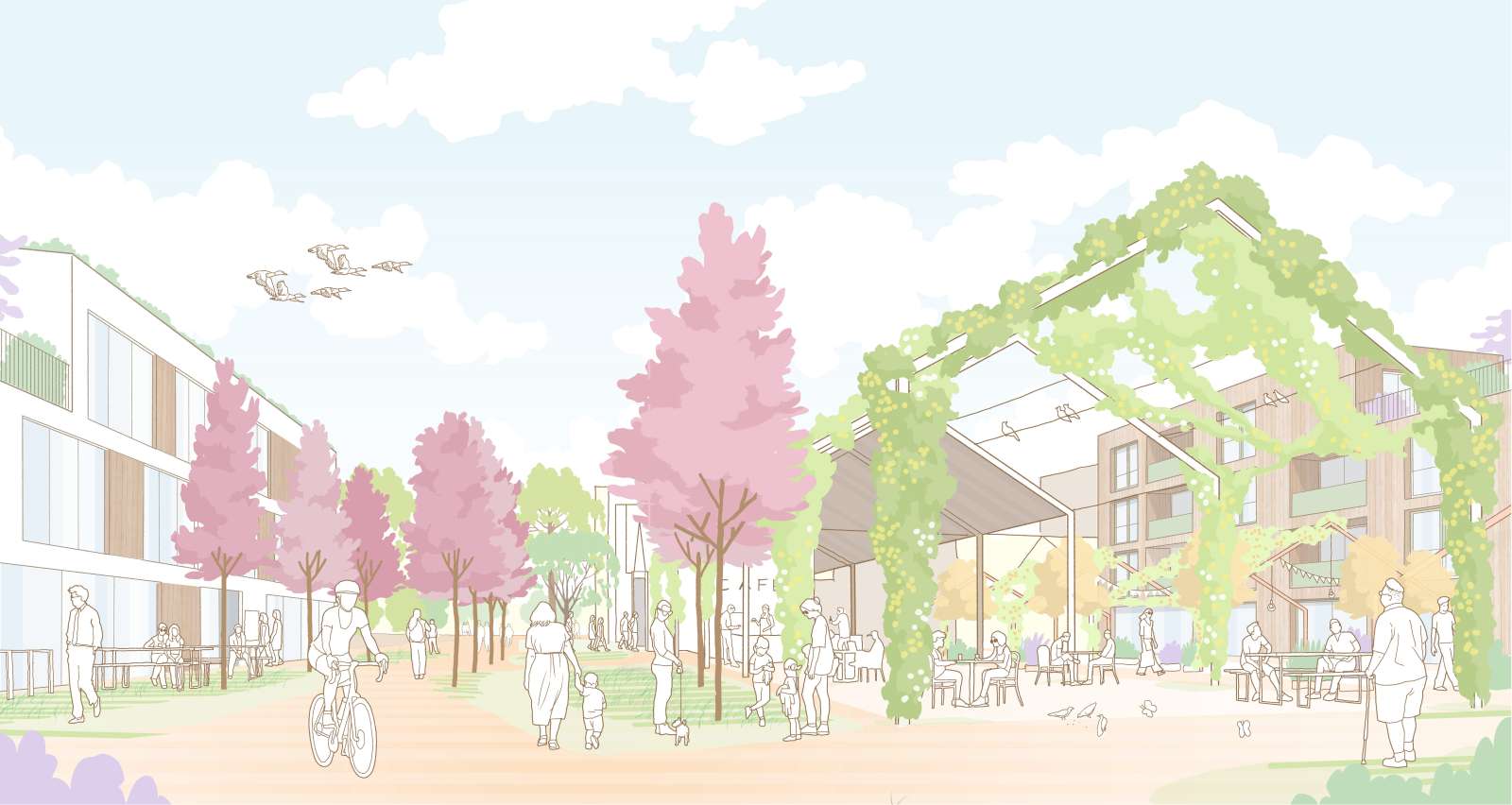 Blick von Süden in das 