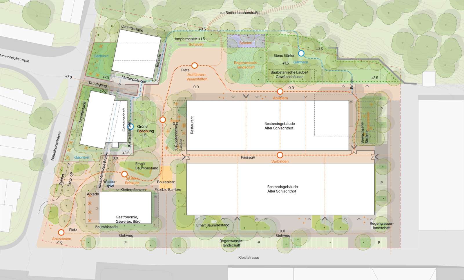 Lageplan Variante 2 Grün